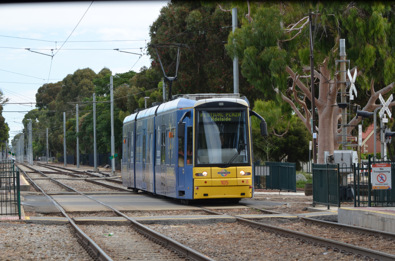 Аделаида, Bombardier Flexity Classic № 105; Аделаида — Трамвайные линии и инфраструктура