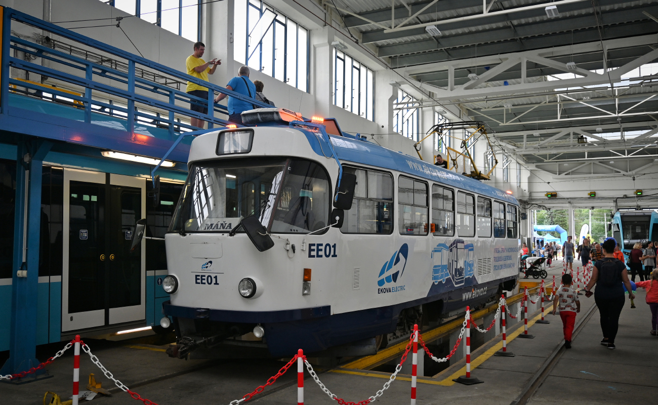 Ostrava, Tatra T3G N°. EE01; Ostrava — Ostrava public transport workers' day 2023; Ostrava — Škoda Ekova