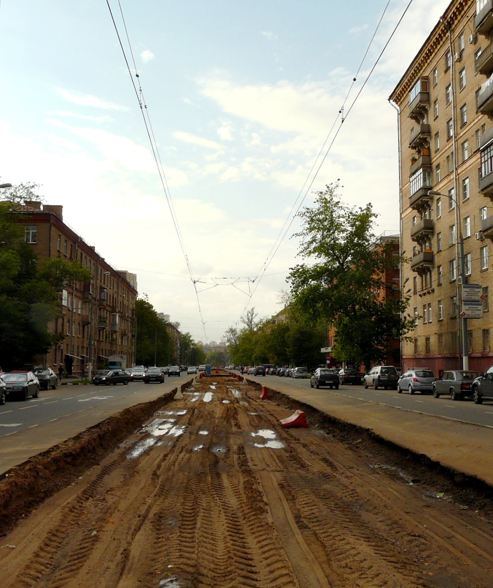 Maskva — Construction and repairs; Maskva — Tram lines: South-Western Administrative District