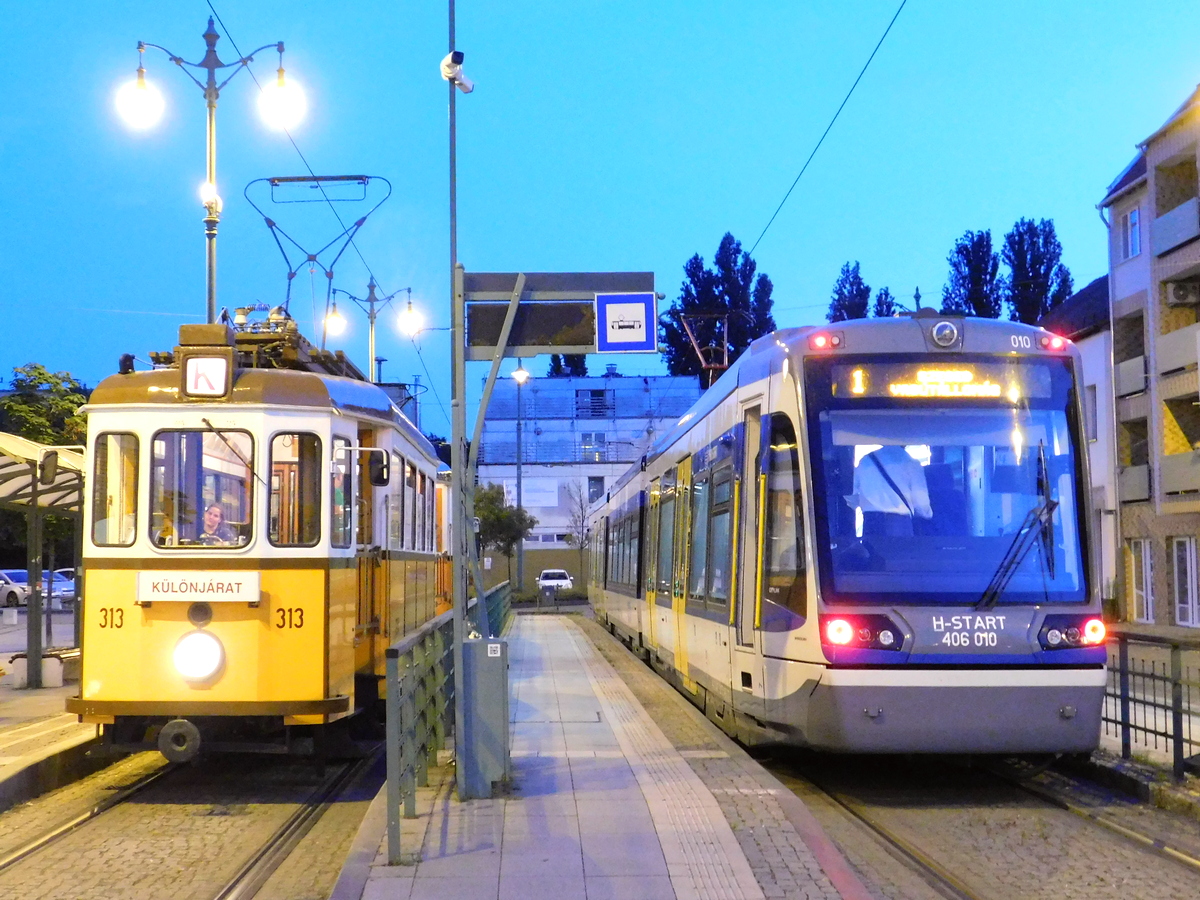 Сегед, BVVV F (Schlick) № 313; Сегед, Stadler Citylink № 010 (406 010)