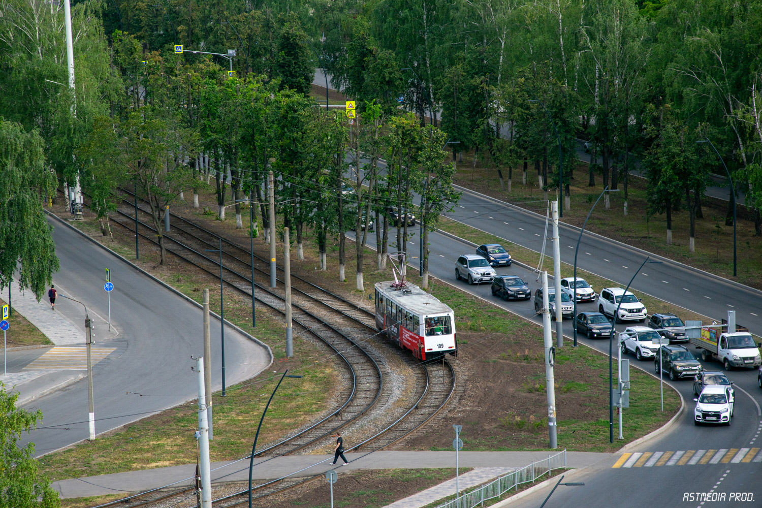 下卡姆斯克, 71-605 (KTM-5M3) # 109; 下卡姆斯克 — Tramway lines and stations