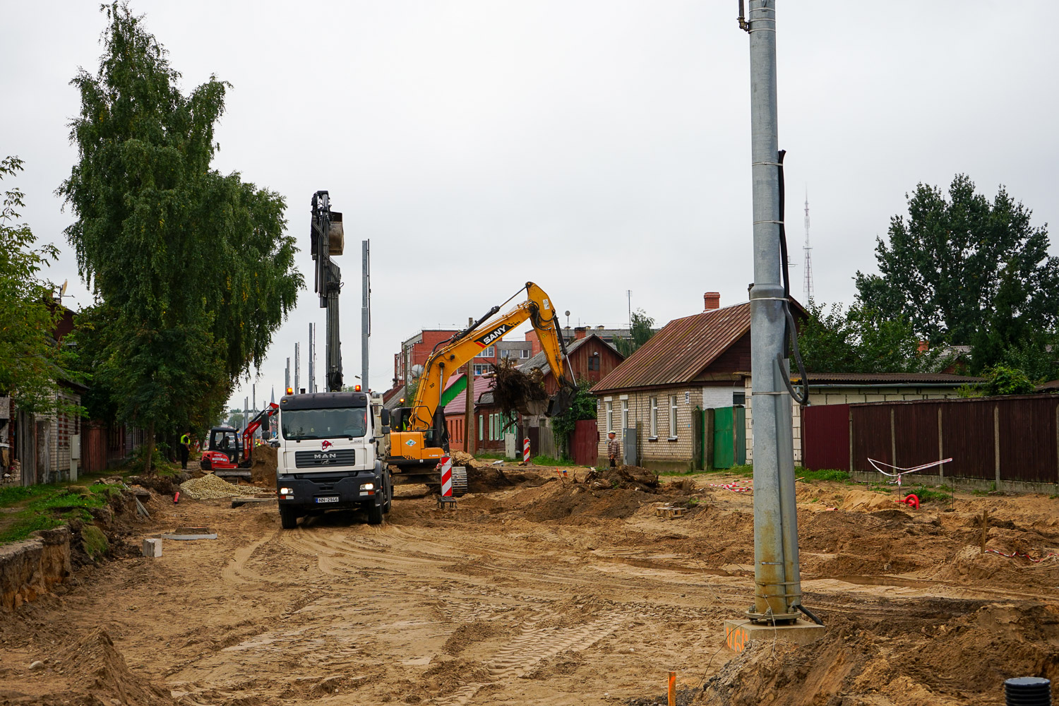 Dünaburg — Reconstruction of tram line to the Bread Factory