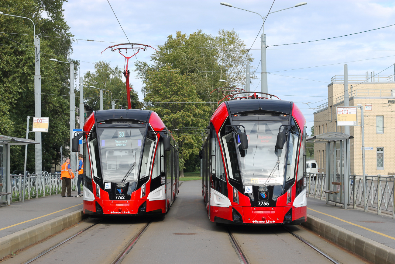 Санкт-Петербург, 71-932 «Невский» № 7762; Санкт-Петербург, 71-932 «Невский» № 7755
