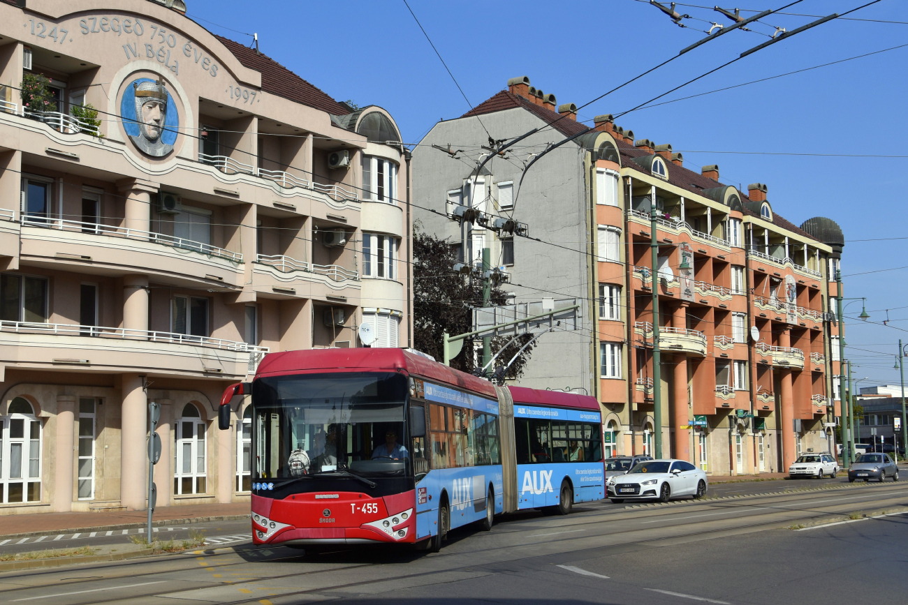 Сегед, Ikarus-Škoda Tr187.2 № T-455 Сегед, Ikarus-Škoda Tr187.2 № T-455