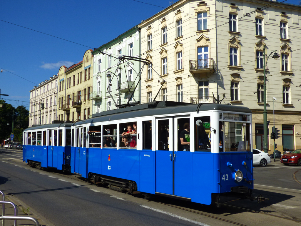 Краков, Konstal 4N № 43; Краков — Парад исторических и современных трамваев 2023