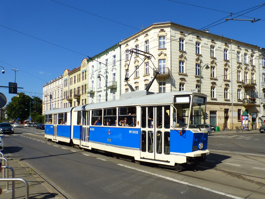 Краков, Konstal 102N № 203; Краков — Парад исторических и современных трамваев 2023