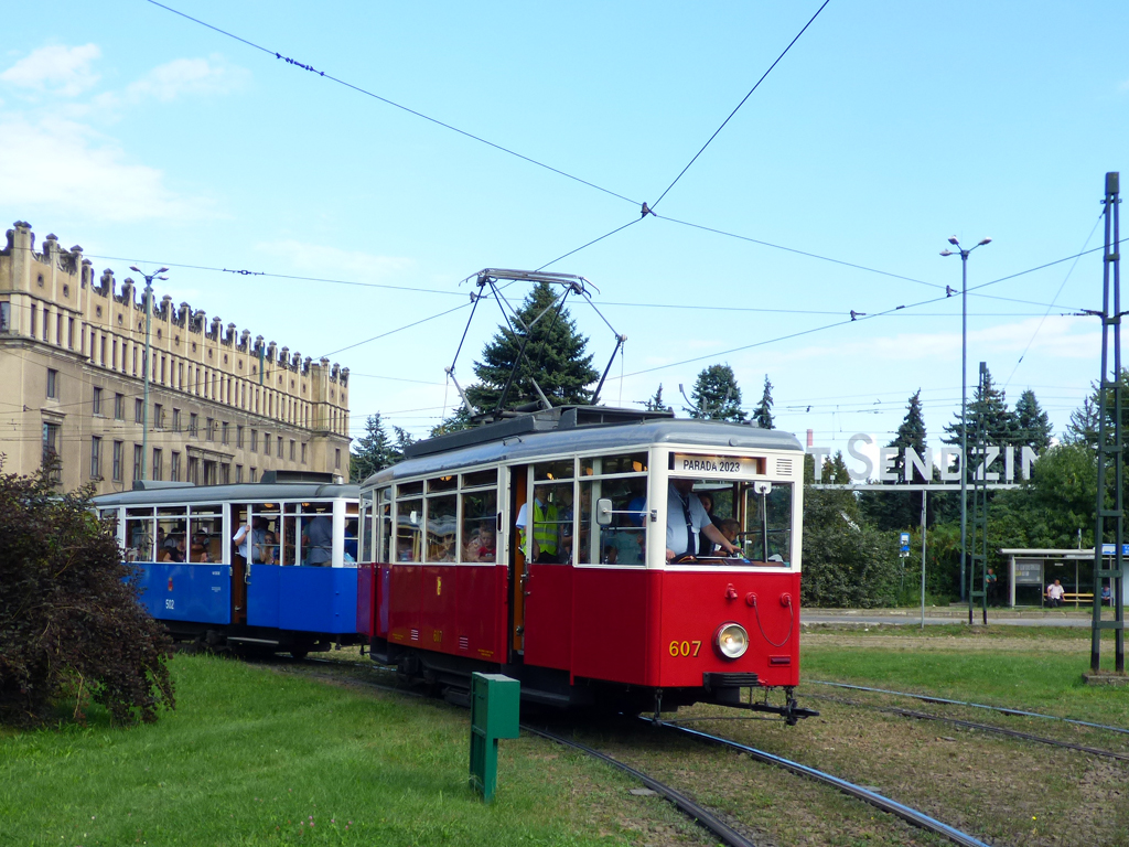 Краков, Konstal N № 607; Краков — Парад исторических и современных трамваев 2023