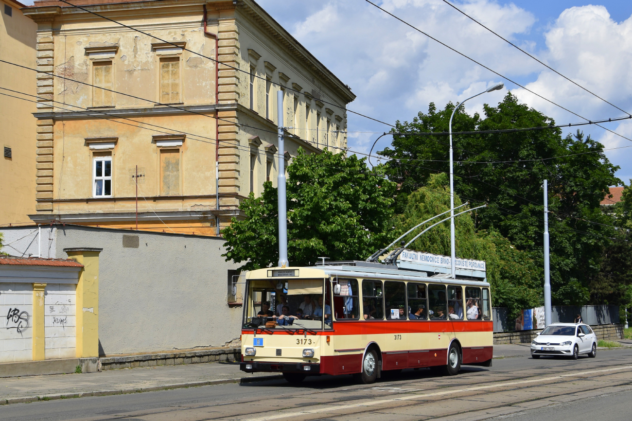 Брно, Škoda 14Tr01 № 3173; Брно — Транспортная ностальгия 2023 года и прощание с троллейбусами Шкода 14Тр и 15Тр