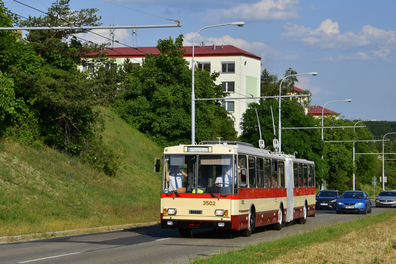 Brünn, Škoda 15Tr02/6 Nr. 3502; Brünn — Verkehrsnostalgie 2023 und Abschied von Škoda 14Tr und 15Tr