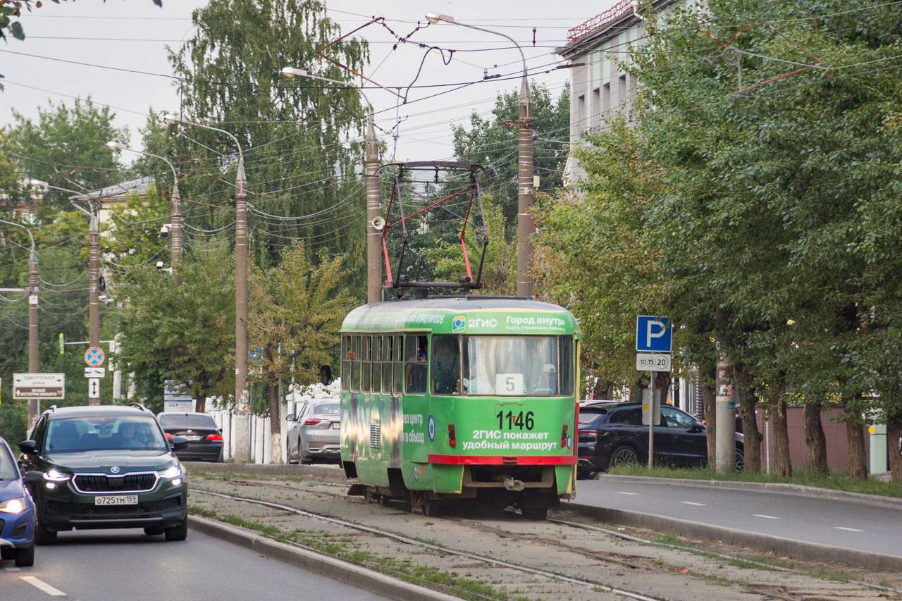 Ижевск, Tatra T3SU (двухдверная) № 1146