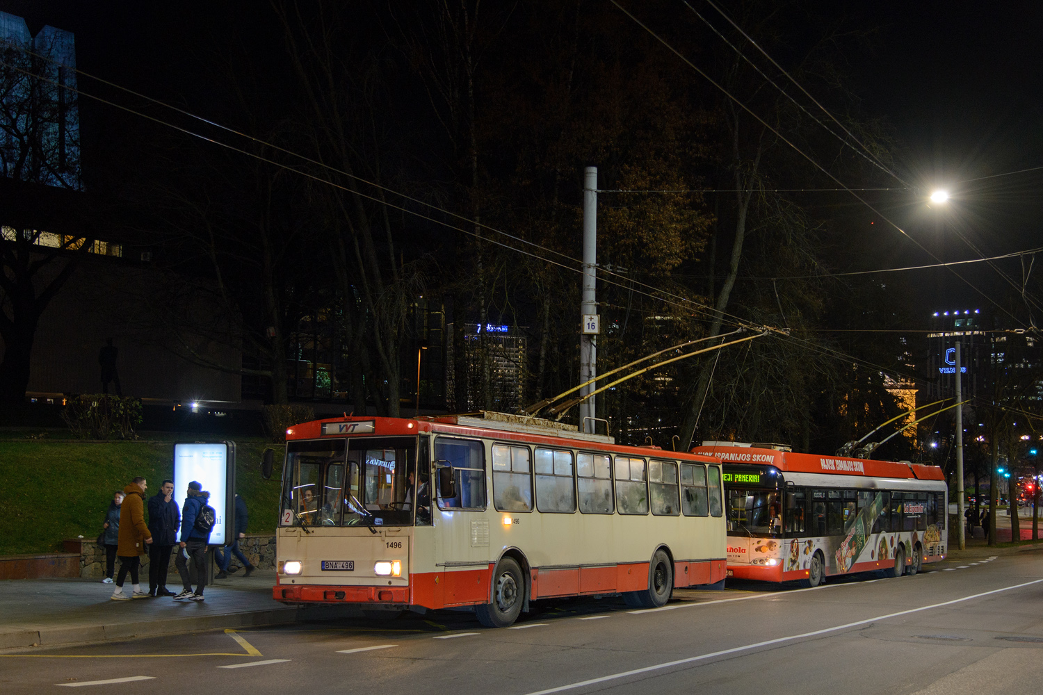 Вильнюс, Škoda 14Tr02/6 № 1496