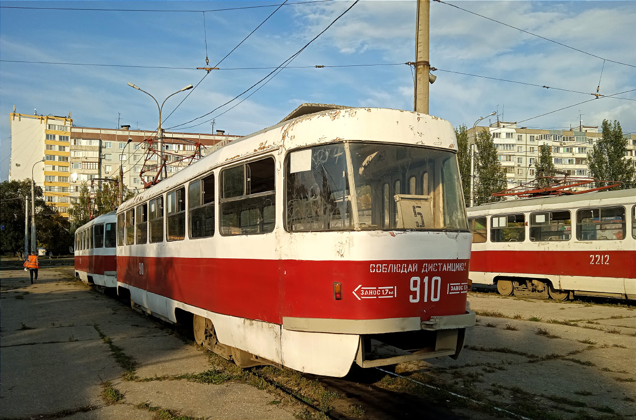 Самара, Tatra T3SU (двухдверная) № 910
