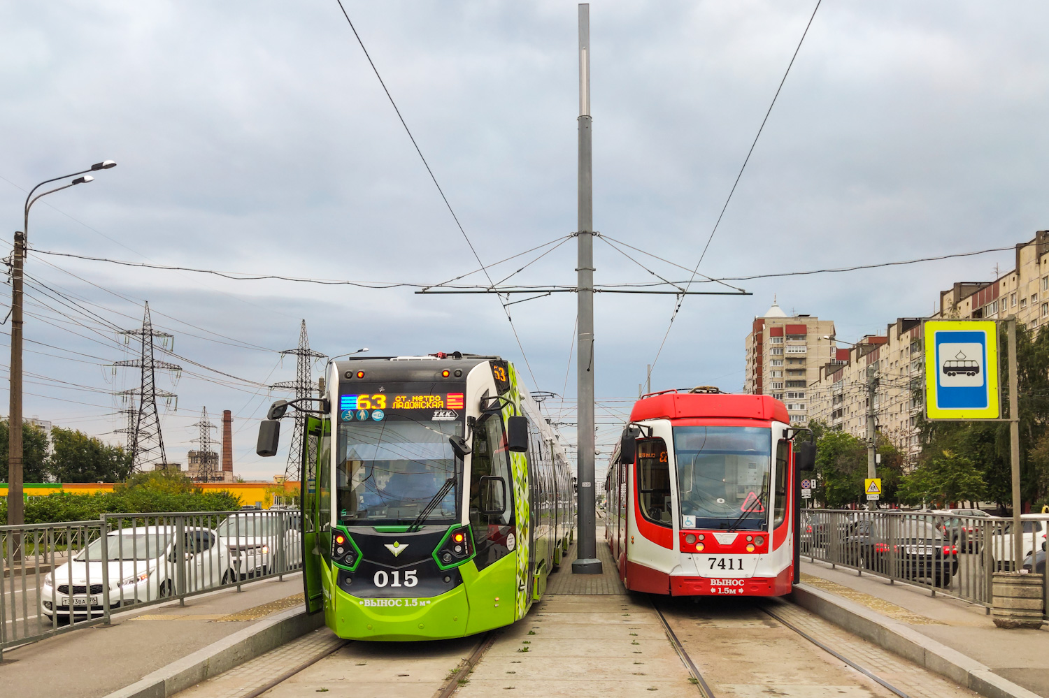 Санкт-Петербург, Stadler B85600M № 015; Санкт-Петербург, 71-631-02 № 7411