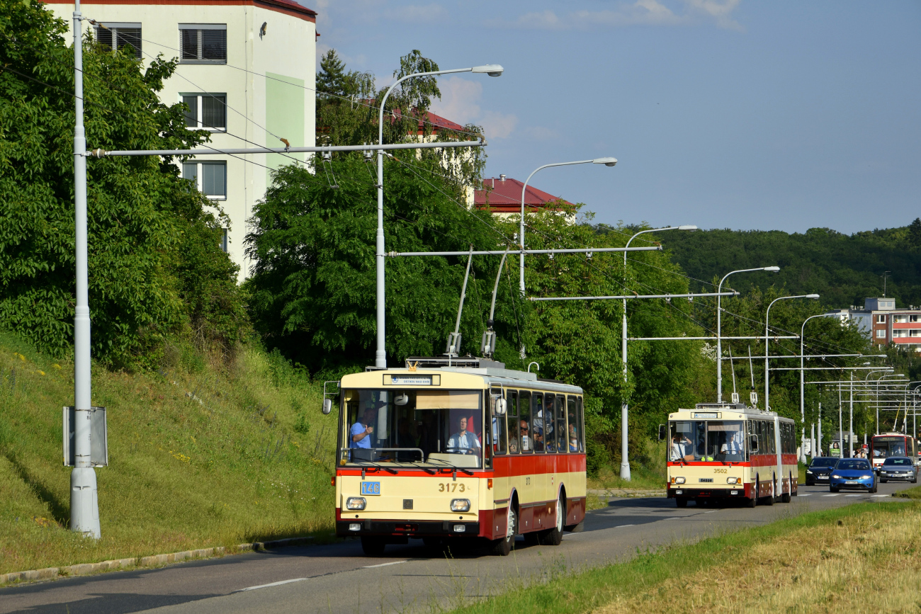 Брно, Škoda 14Tr01 № 3173; Брно — Транспортная ностальгия 2023 года и прощание с троллейбусами Шкода 14Тр и 15Тр