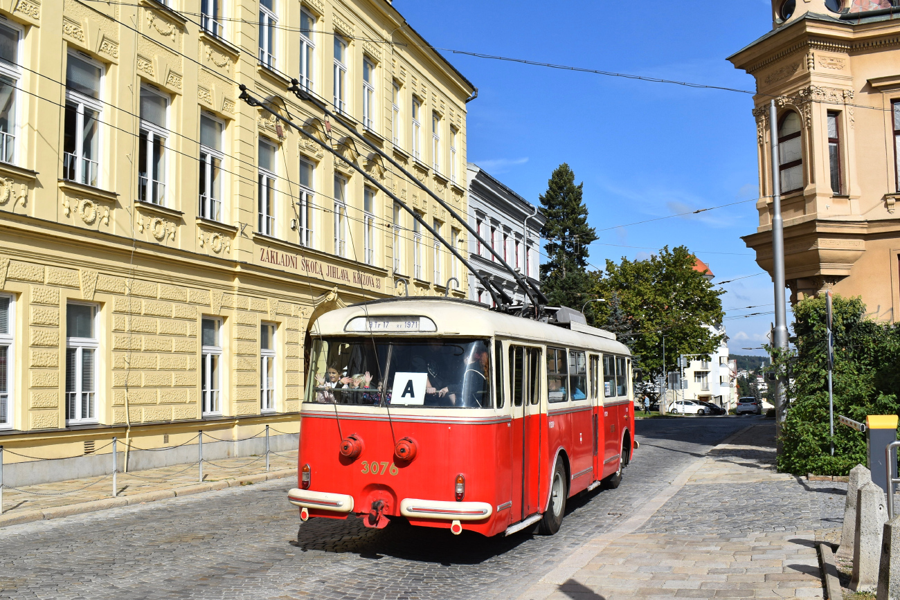 Брно, Škoda 9Tr17 № 3076; Йиглава — Юбилей: 75 лет троллейбусу и 80 лет автобусу в Йиглаве (23-24.09.2023)