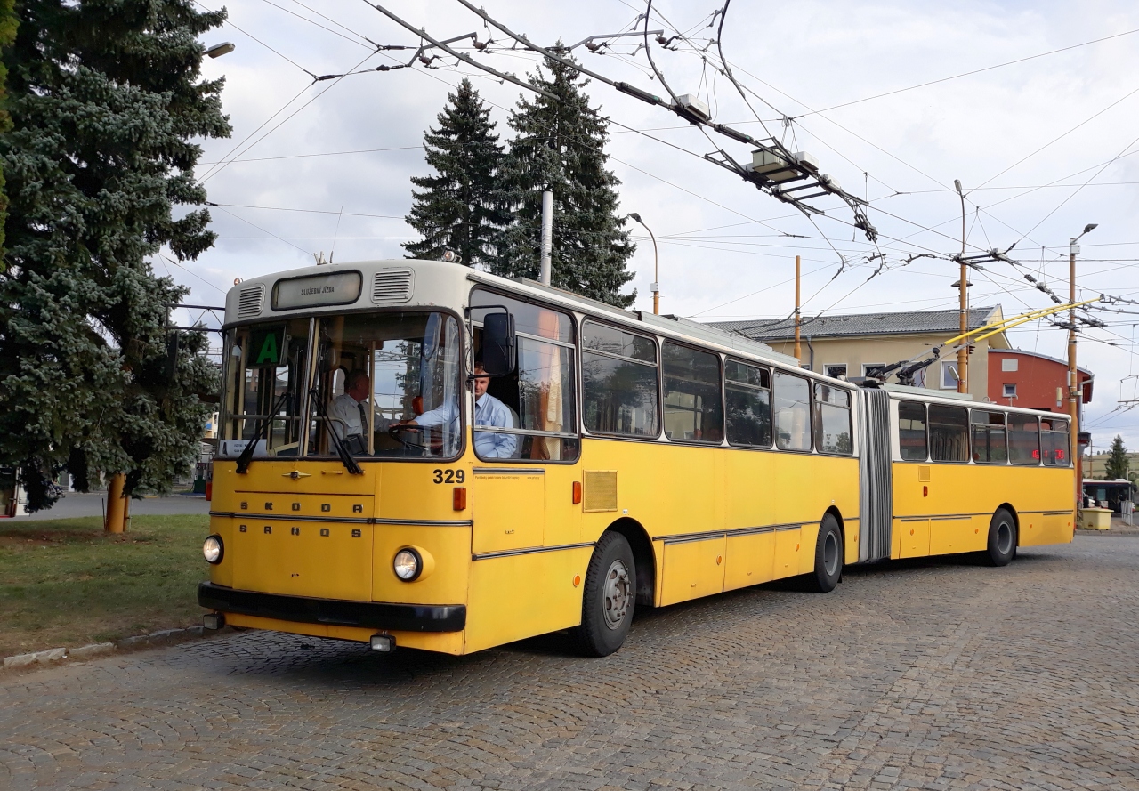 Пардубице, Škoda Sanos S 200 Tr № 329; Йиглава — Юбилей: 75 лет троллейбусу и 80 лет автобусу в Йиглаве (23-24.09.2023)