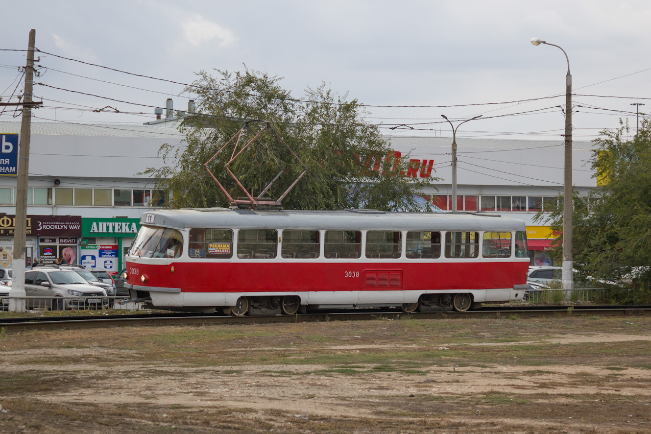 Волгоград, Tatra T3SU (двухдверная) № 3038