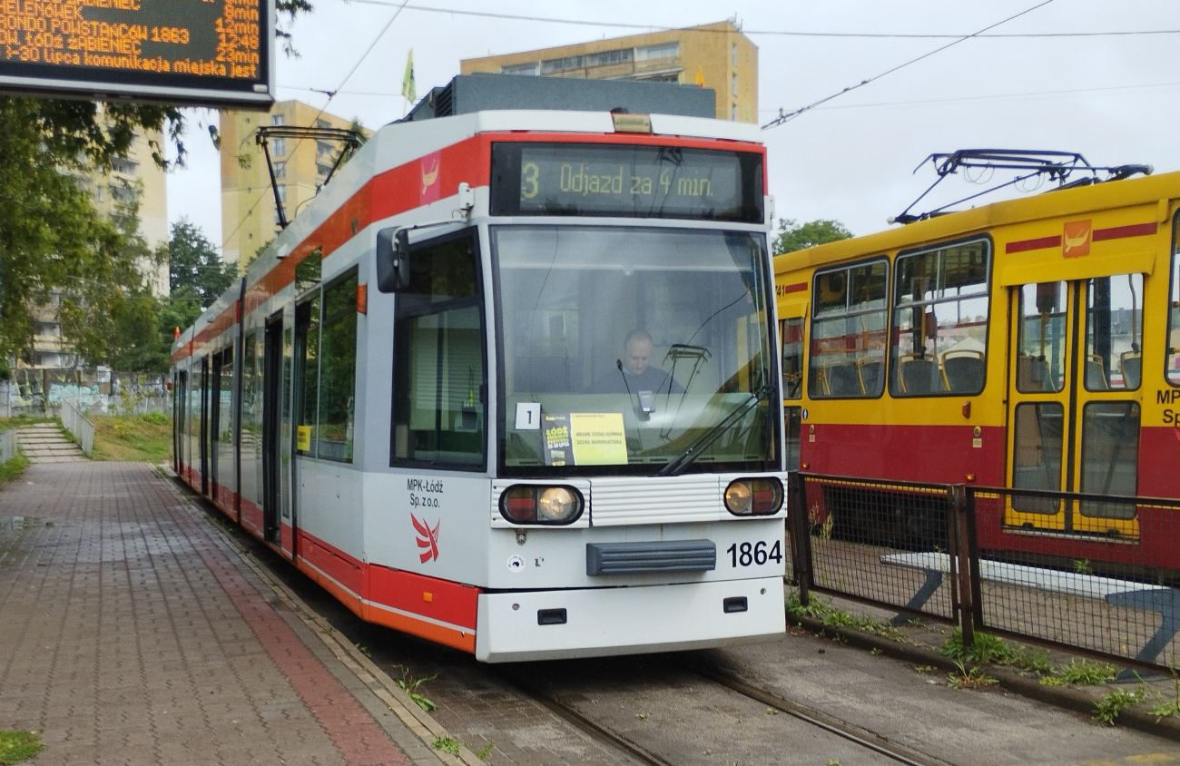 Лодзь, Duewag MGT6D № 1864