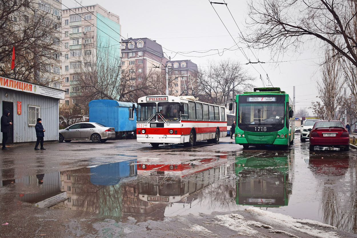 Бишкек, ЗиУ-682Г-018 [Г0Р] № 1511; Бишкек, ВМЗ-5298.01 «Авангард» № 1716; Бишкек — Заказная поездка на ЗиУ-682Г-018 [Г0Р] № 1511 — 05.02.2023