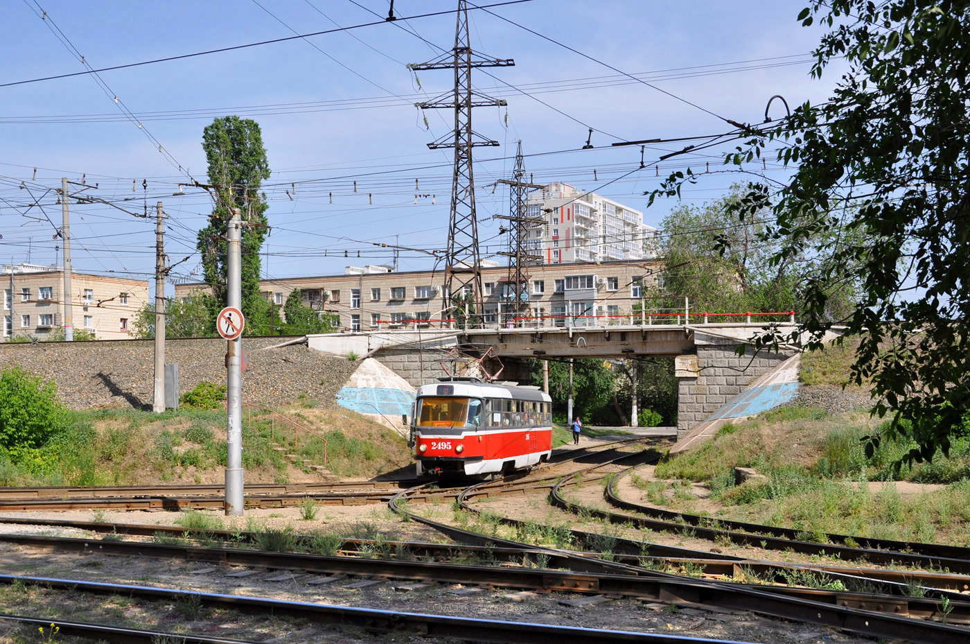 Волгоград, Tatra T3SU (двухдверная) № 2495