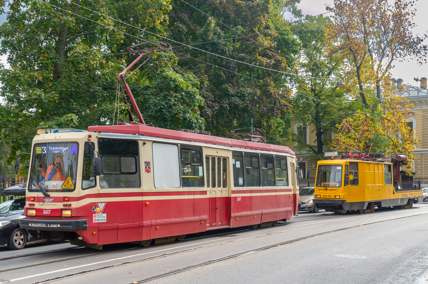 Saint-Petersburg, TS-77 č. 3617; Saint-Petersburg, 71-134K (LM-99K) č. ГСВ-62