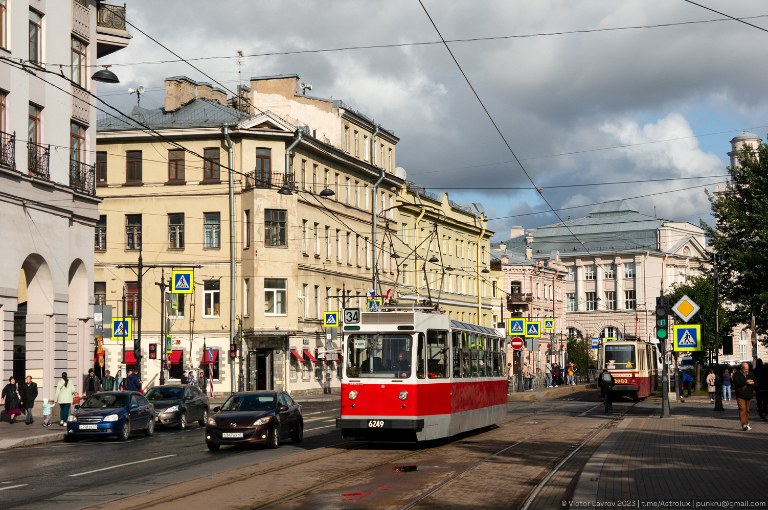 Санкт-Петербург, ЛМ-68 № 6249; Санкт-Петербург — Парад в честь 116-летия Петербургского трамвая — 01.10.2023