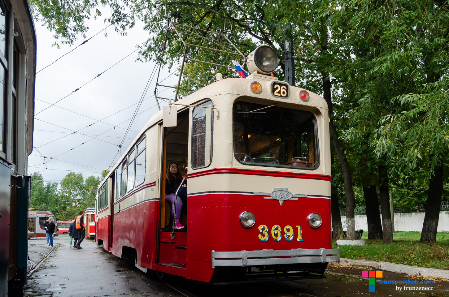 Санкт-Петербург, ЛМ-49 № 3691; Санкт-Петербург — Парад в честь 116-летия Петербургского трамвая — 01.10.2023