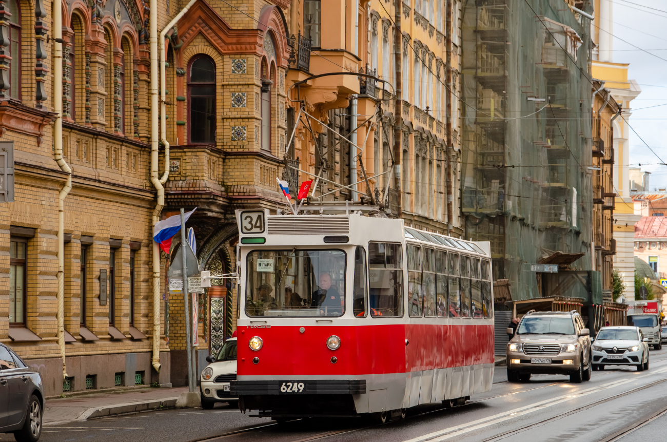 Санкт-Петербург, ЛМ-68 № 6249; Санкт-Петербург — Парад в честь 116-летия Петербургского трамвая — 01.10.2023