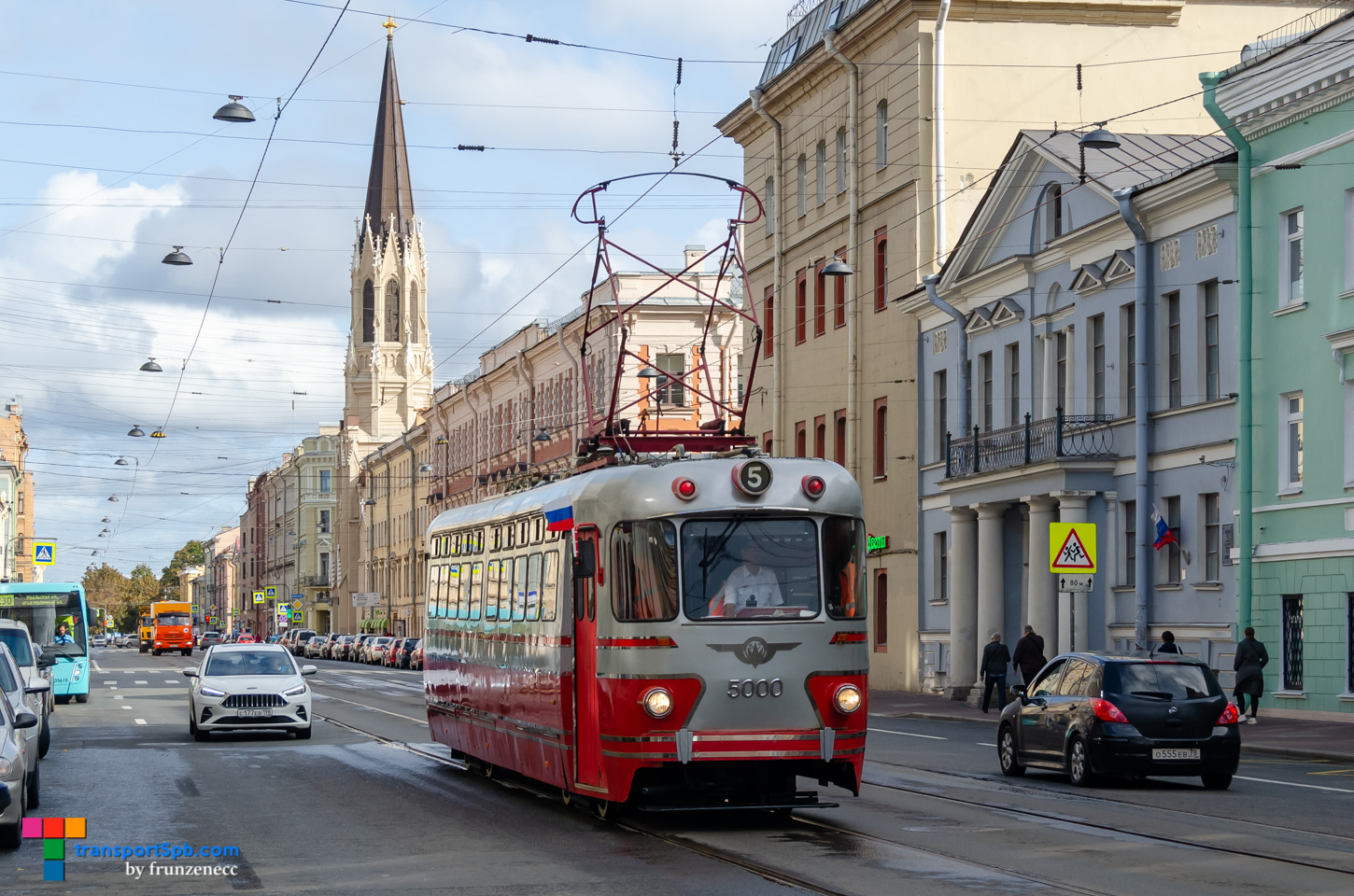 Санкт-Петербург, ТС-76 № 5000; Санкт-Петербург — Парад в честь 116-летия Петербургского трамвая — 01.10.2023