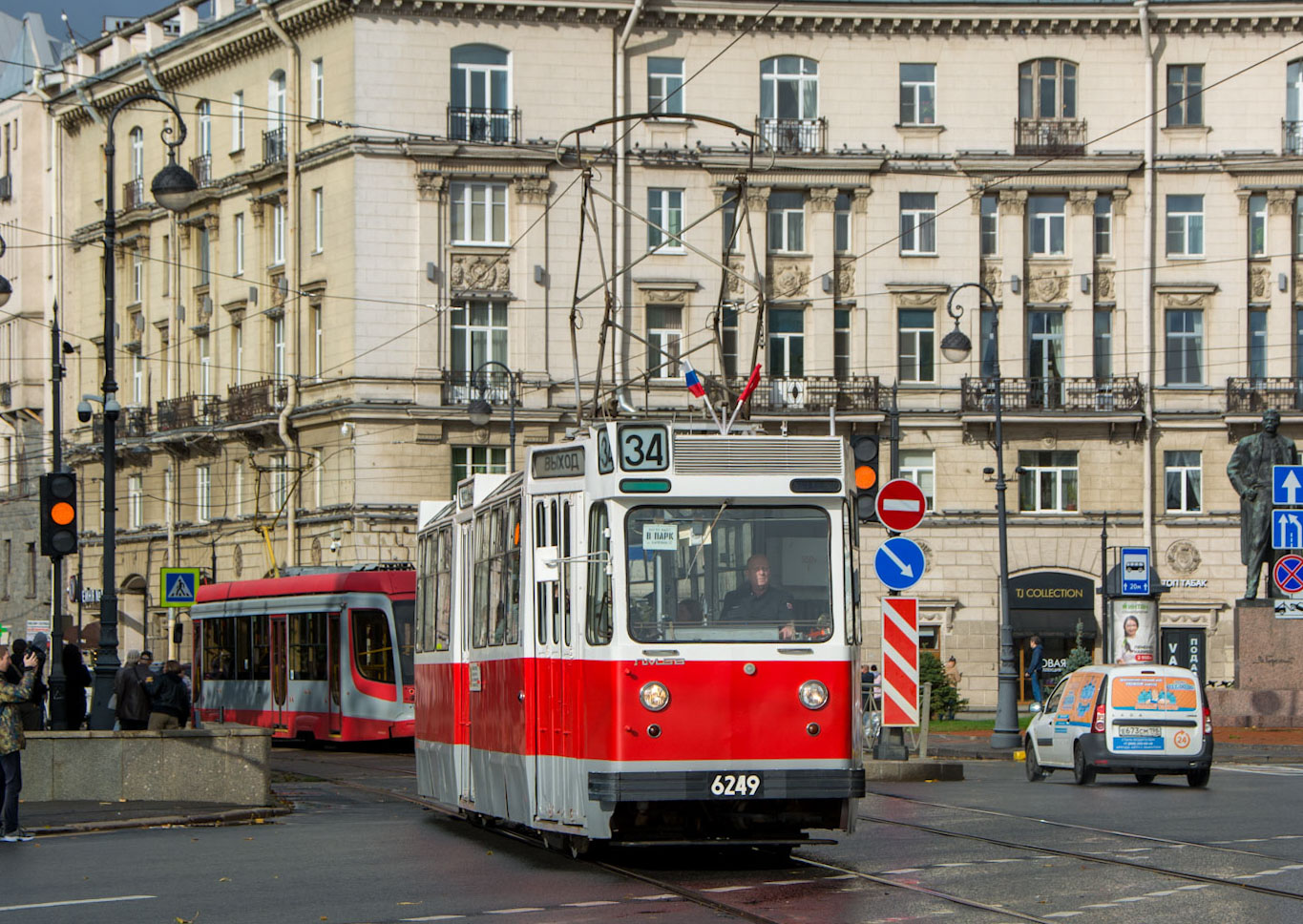 Санкт-Петербург, ЛМ-68 № 6249; Санкт-Петербург — Парад в честь 116-летия Петербургского трамвая — 01.10.2023
