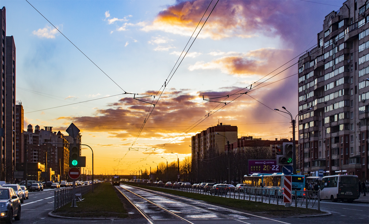 Sankt Petersburg — Tram lines and infrastructure Sankt Petersburg — Tram lines and infrastructure