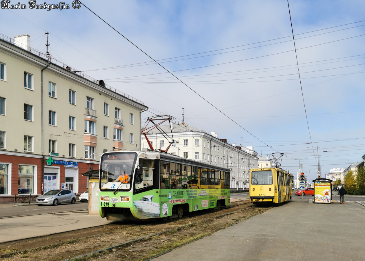 Ангарск, 71-619А-01 № 216; Ангарск, 71-605А № 170