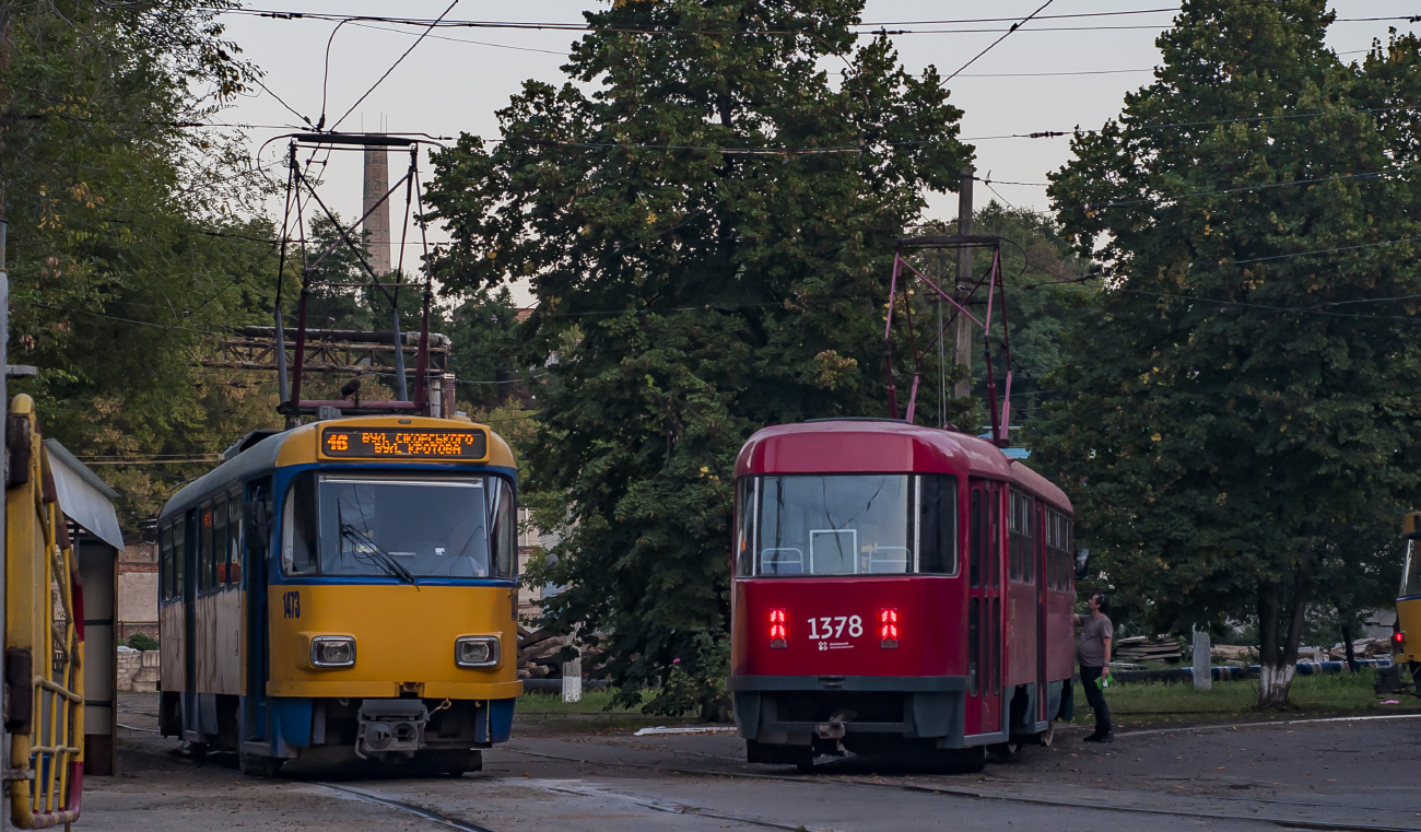 Днепр, Tatra T4D-M1 № 1473; Днепр, Tatra T3SU № 1378