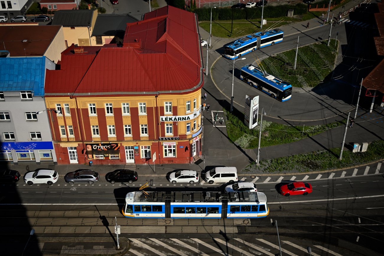 Острава, Škoda 03T2 Astra № 1208; Острава — Фото с Tieto Towers