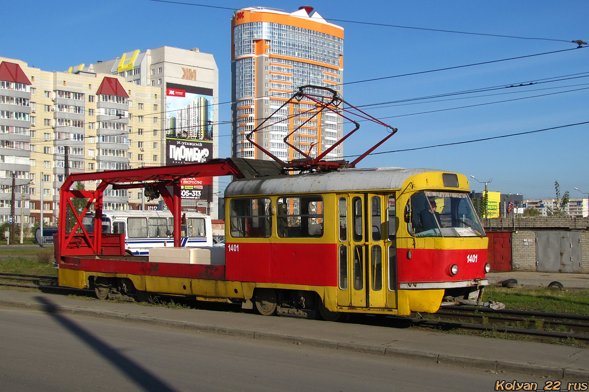 Барнаул, Tatra T3SU (двухдверная) № 1401