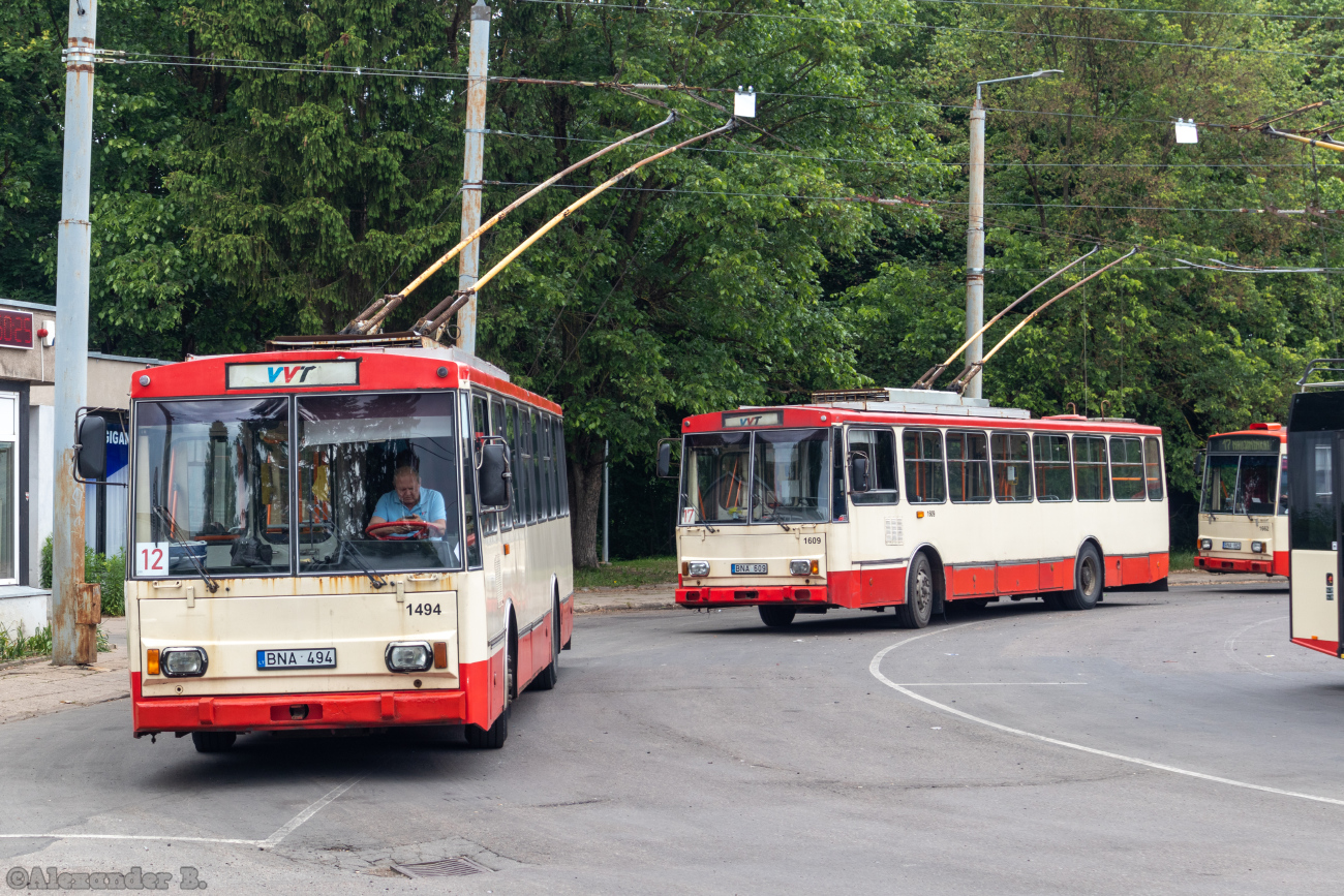 Вильнюс, Škoda 14Tr02/6 № 1494; Вильнюс, Škoda 14Tr13/6 № 1609 Вильнюс, Škoda 14Tr02/6 № 1494; Вильнюс, Škoda 14Tr13/6 № 1609