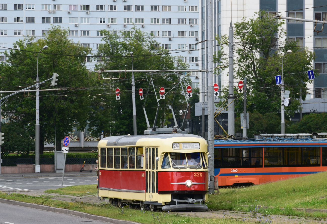 Москва, Tatra T2SU № 378; Москва — День Московского транспорта 8 июля 2023