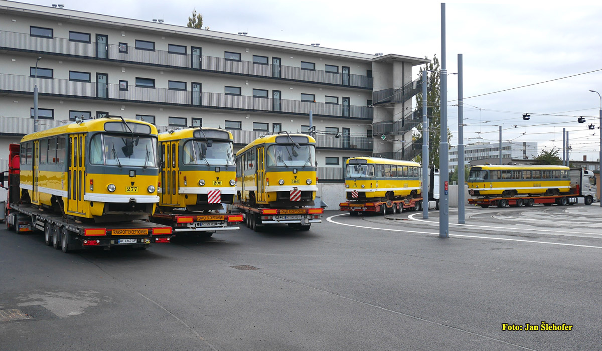 Пльзень, Tatra T3R.P № 277; Пльзень, Tatra T3R.P № 208; Пльзень, Tatra T3R.PV № 196; Пльзень, Tatra T3R.P № 276; Пльзень, Tatra T3R.P № 261