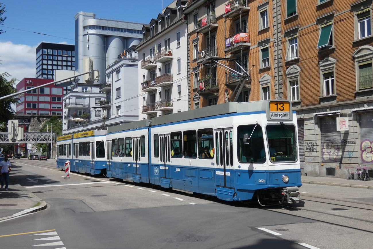 Цюрих, SWP/SIG/BBC Be 4/6 "Tram 2000" № 2075