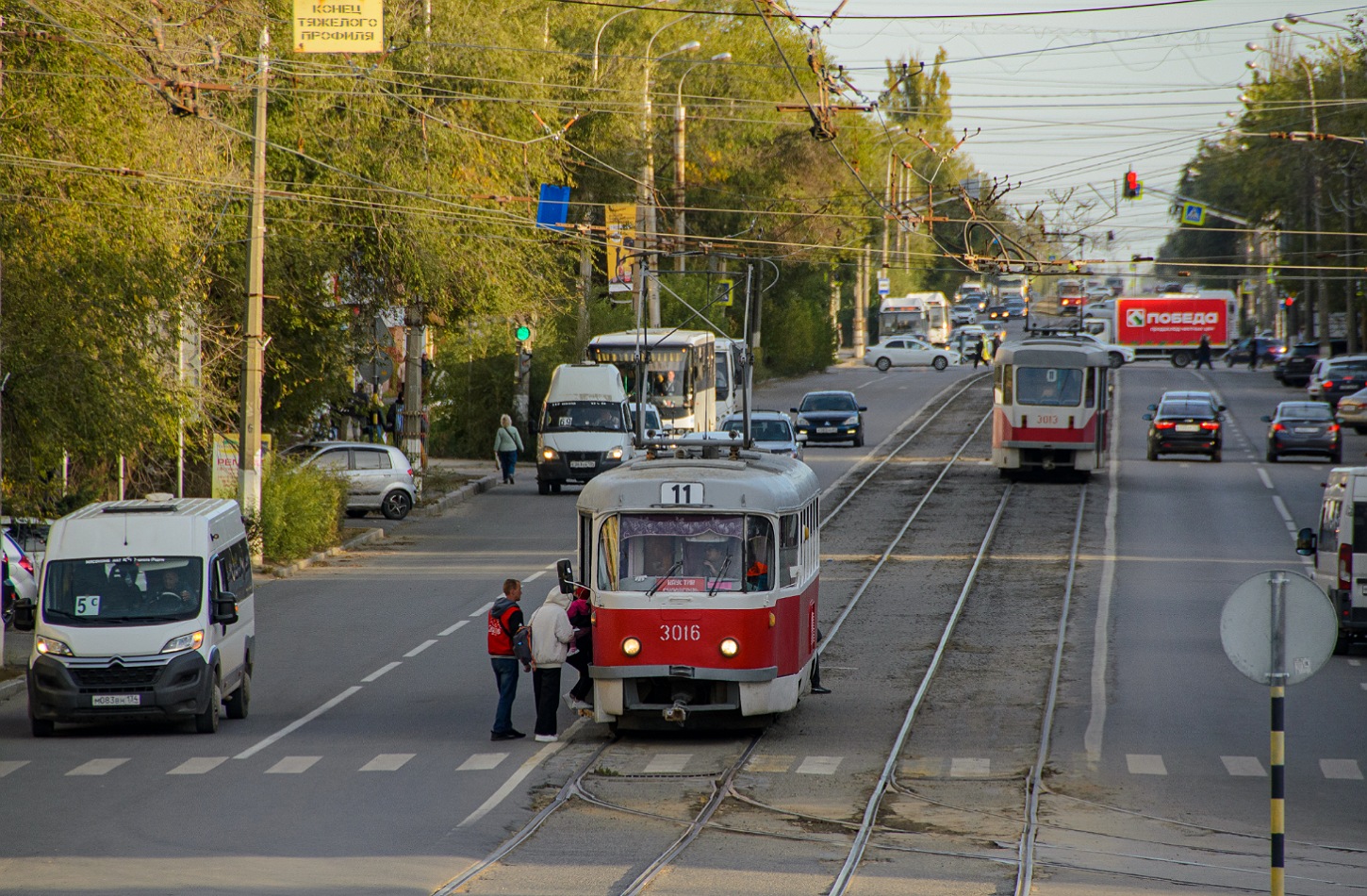 Волгоград, Tatra T3SU (двухдверная) № 3016