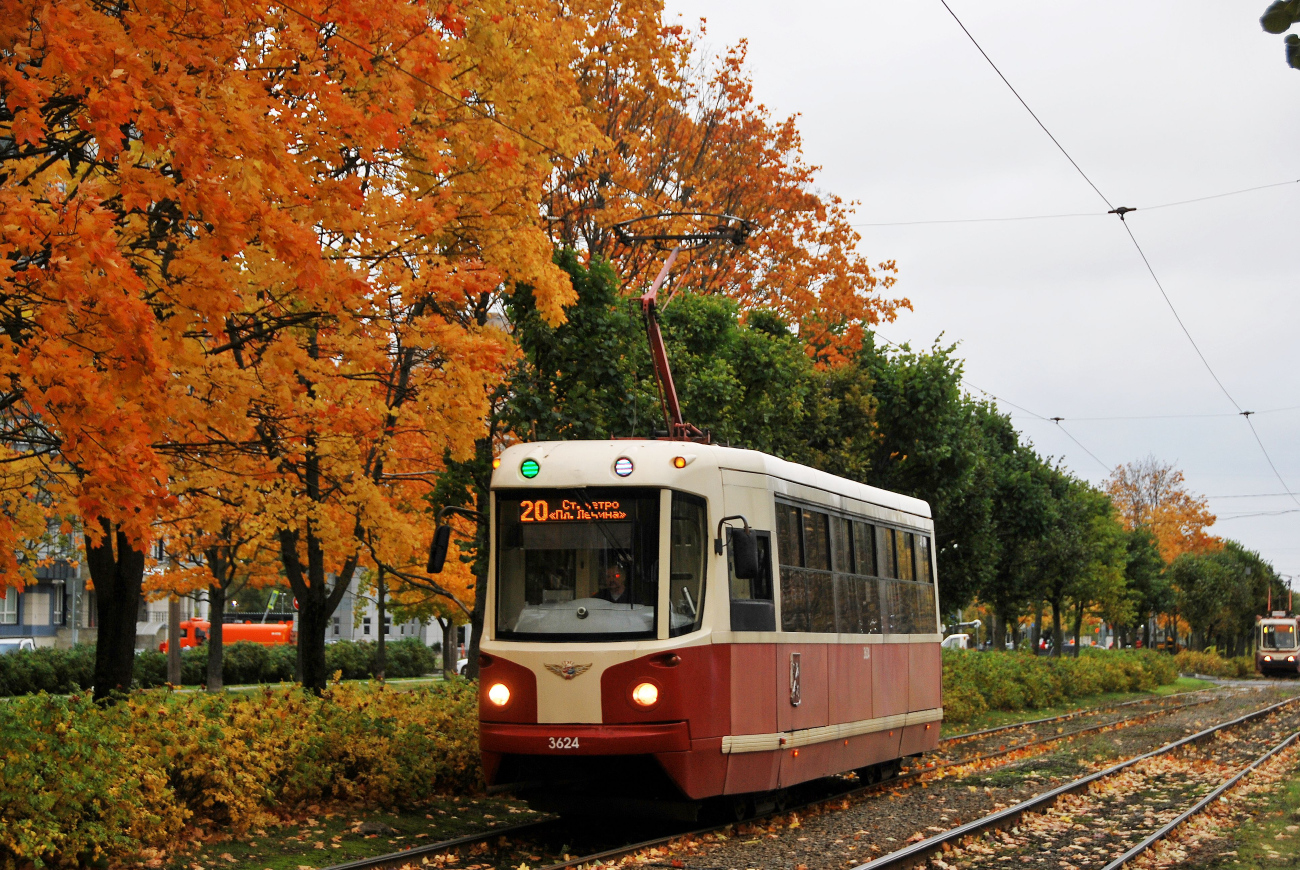 Санкт-Петербург, ЛМ-68М2 (мод. СПб ГЭТ) № 3624 Санкт-Петербург, ЛМ-68М2 (мод. СПб ГЭТ) № 3624