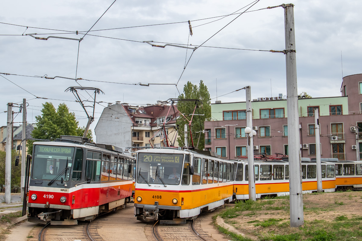 София, Tatra T6A5 № 4190; София, Tatra T6B5B № 4108