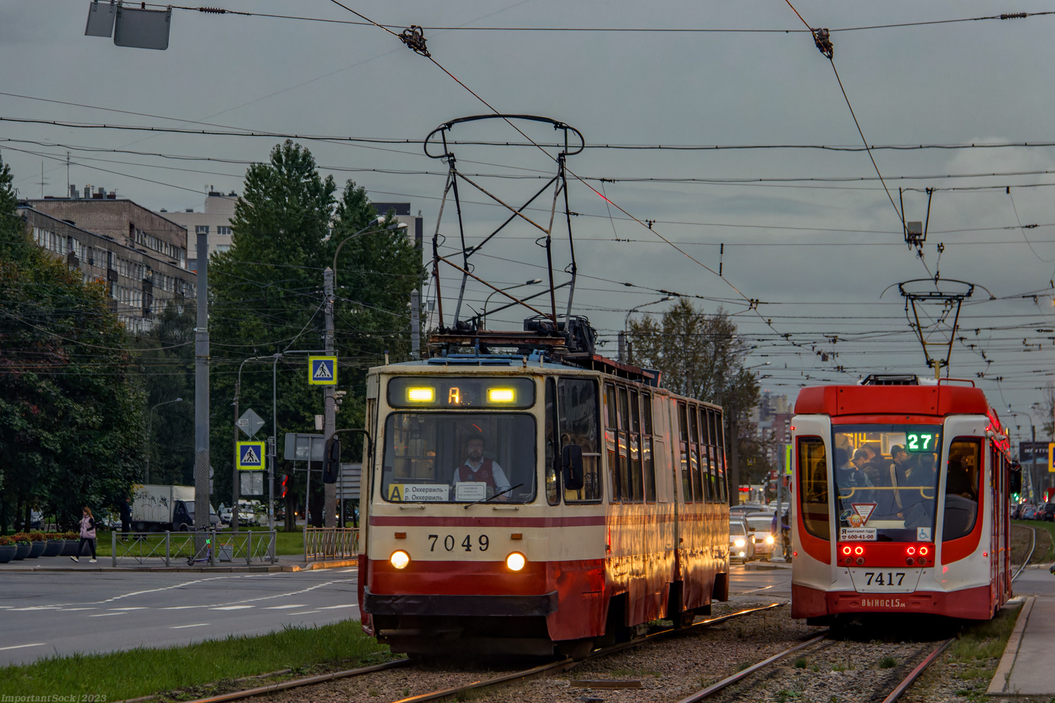 Санкт-Петербург, ЛВС-86К № 7049; Санкт-Петербург, 71-631 № 7417