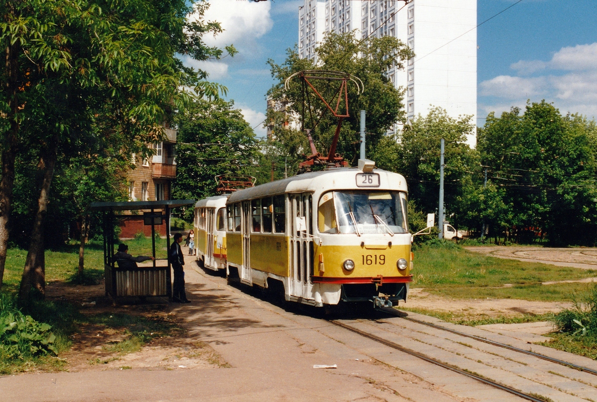 Москва, Tatra T3SU № 1619