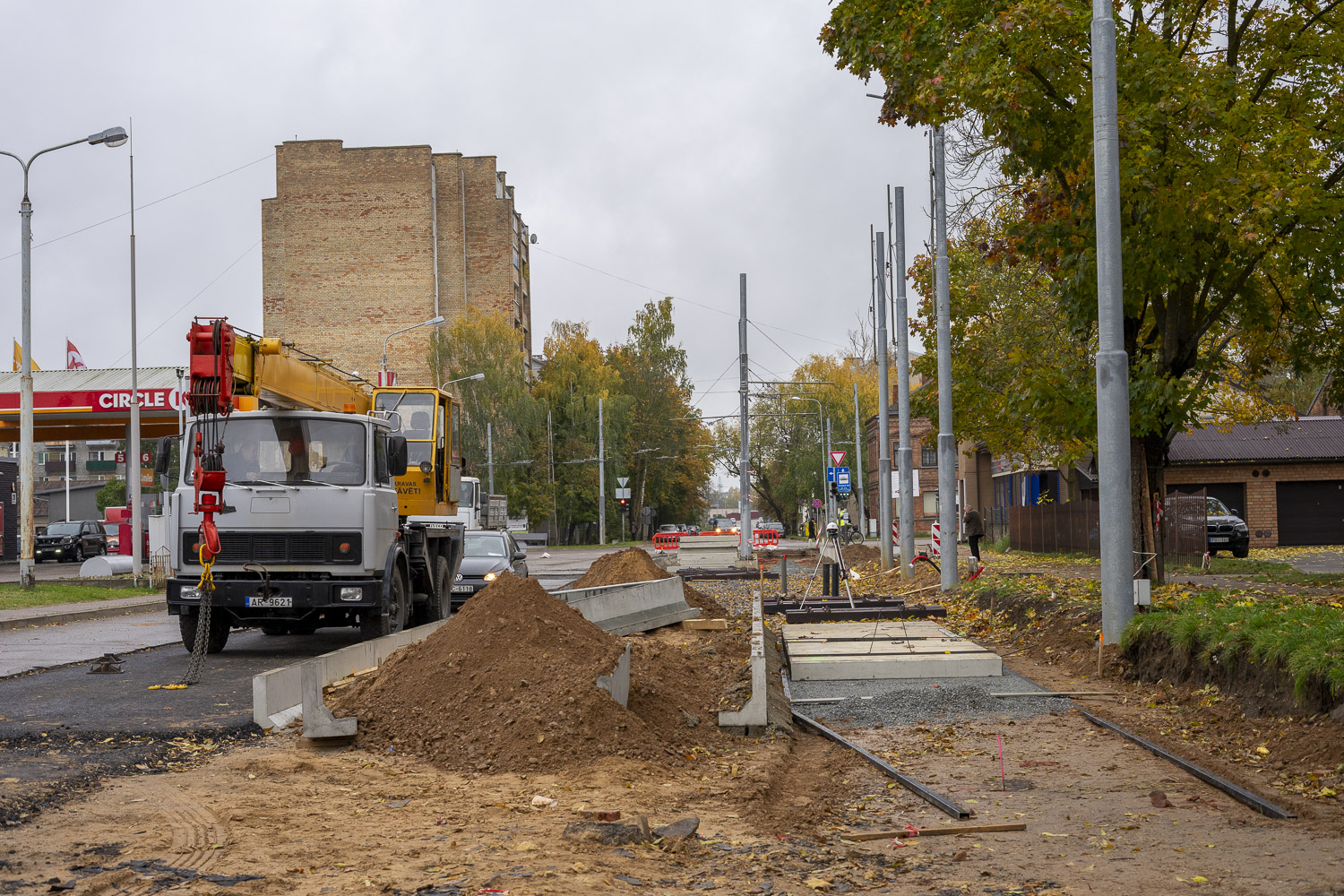 Dyneburg — Reconstruction of tram line to the Bread Factory