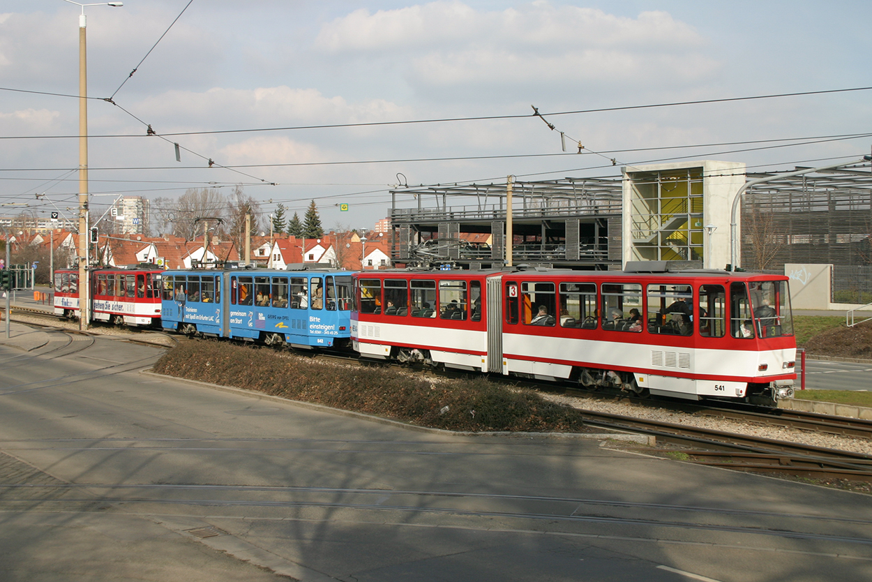 Erford, Tatra KT4D N°. 541; Erford — Tatra KT4D+KT4D+KT4D 3-car Trains