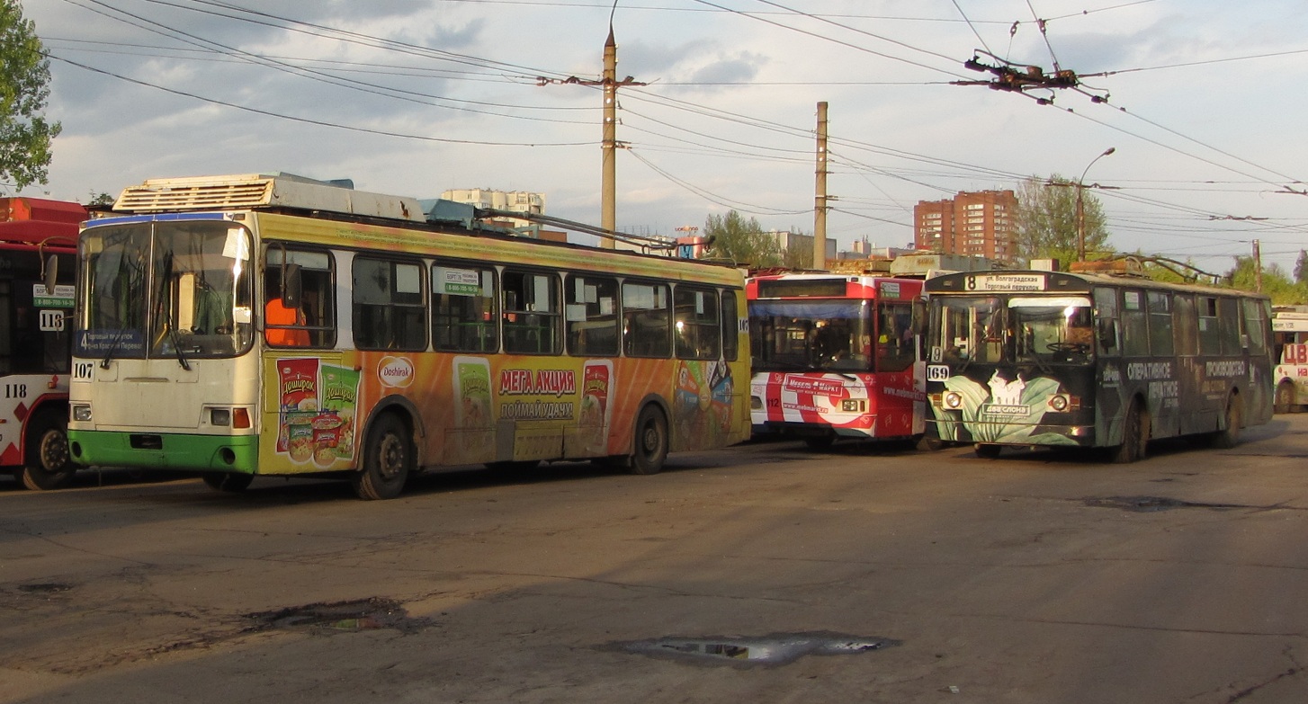 Ярославль, ЛиАЗ-5280 (ВЗТМ) № 107; Ярославль, ЗиУ-682Г [Г00] № 169