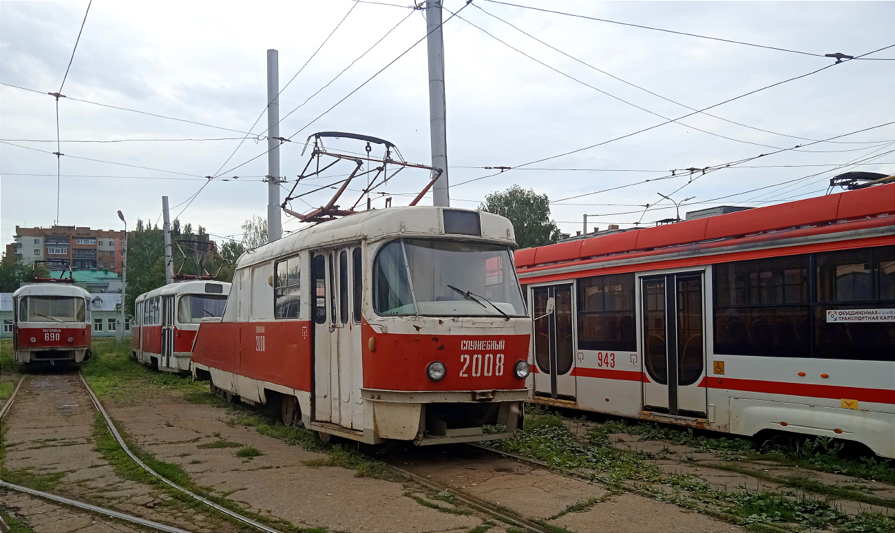 Самара, Tatra T3SU (двухдверная) № 2008; Самара — Городское трамвайное депо