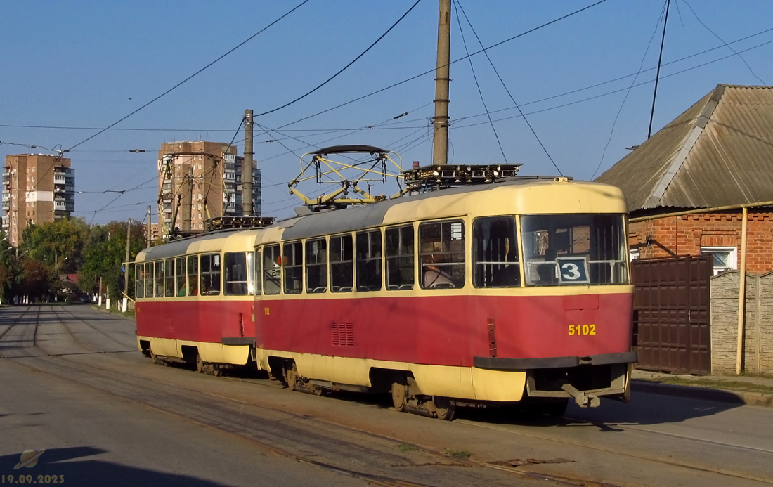 Харьков, Tatra T3A № 5102