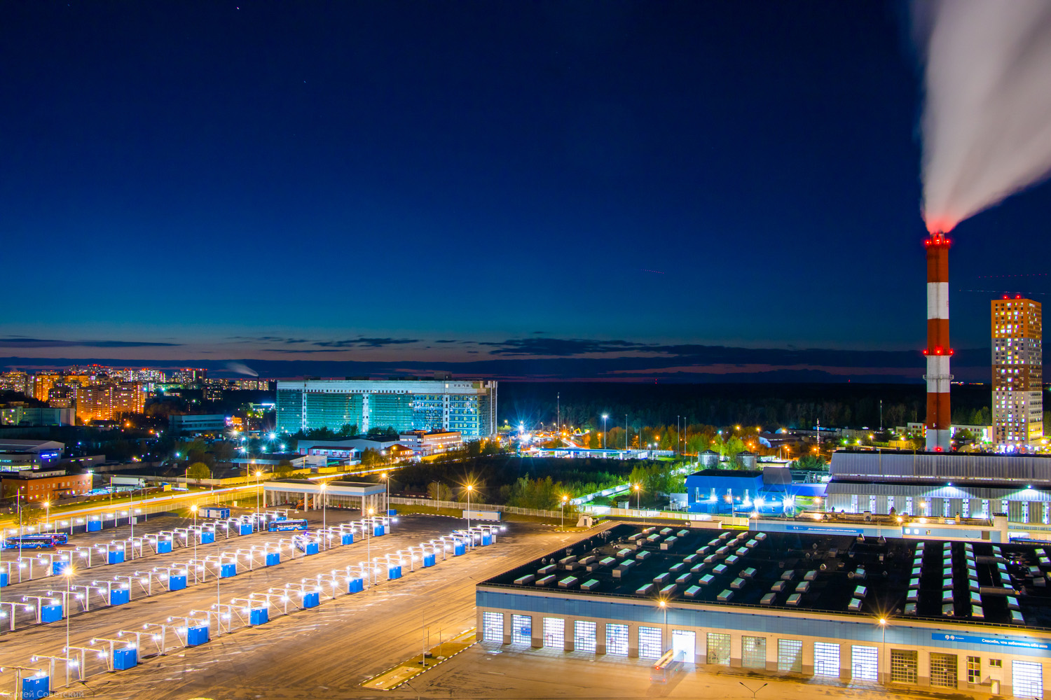 Москва — Виды с высоты; Москва — Электробусный парк "Митино"